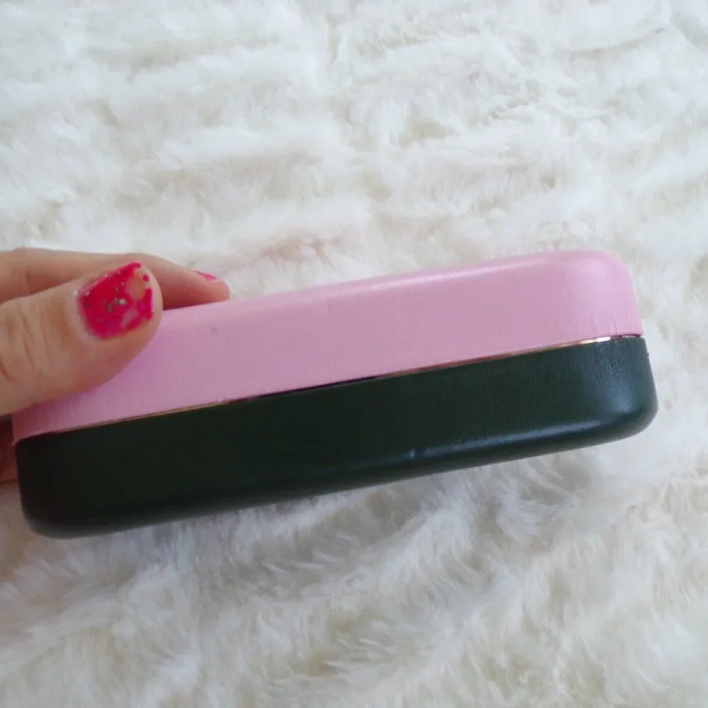 Kate spade pink and green sunglasses case